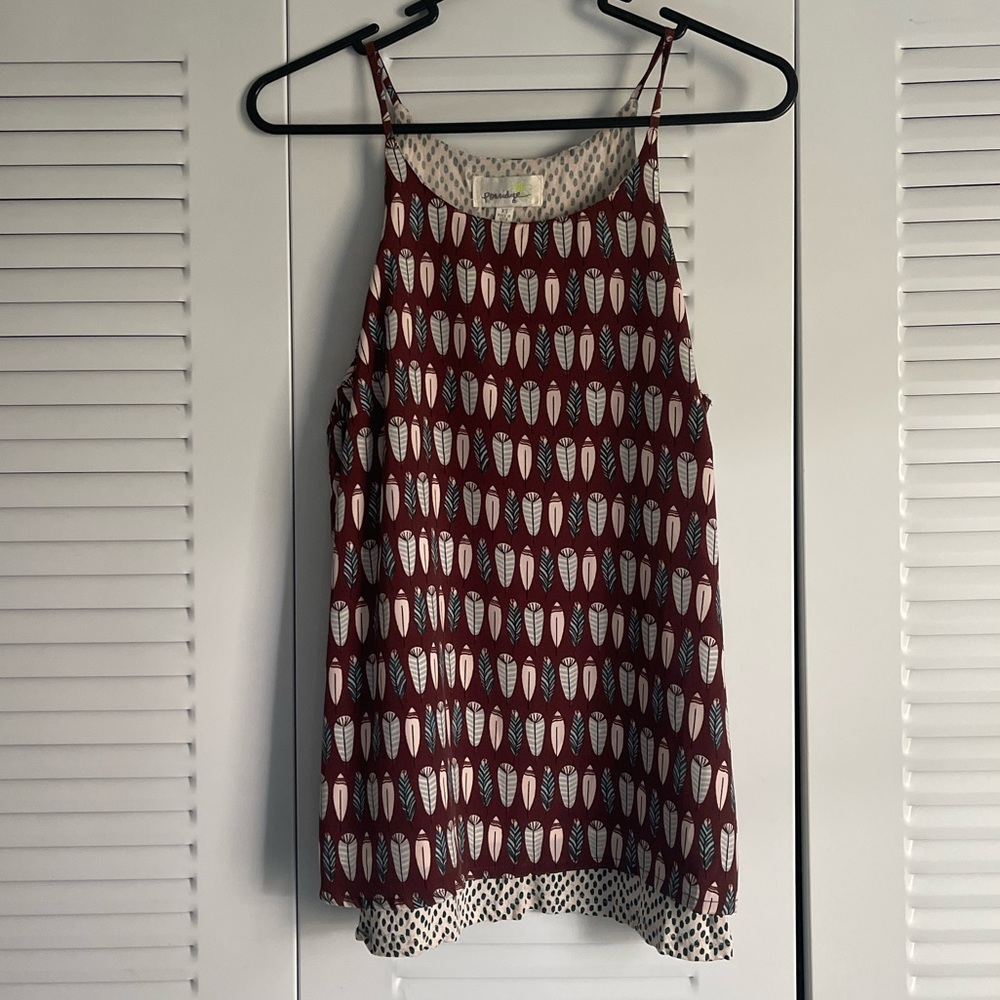 Anthropologie Porridge Feathers Swing Top